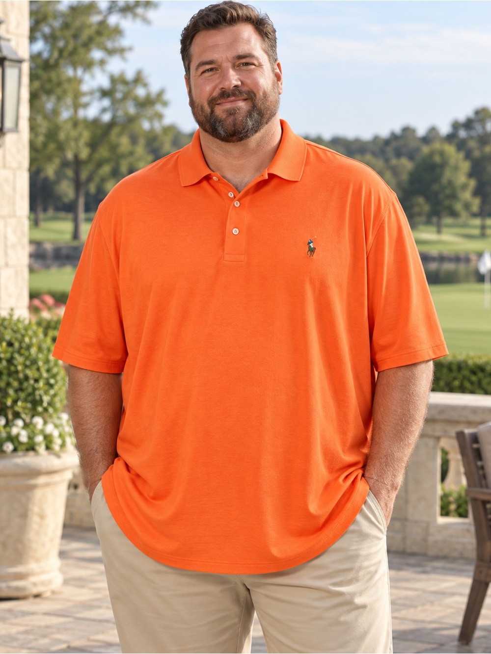 Polo Ralph Lauren Men’s 4XLT Orange Classic Fit Polo NWT